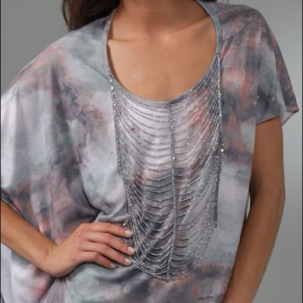 Torn by Ronny Kobo Top with Beading